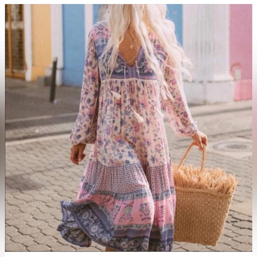 NWT Boho Gypsy Maxi Portobello Dress - Picture 4 of 4
